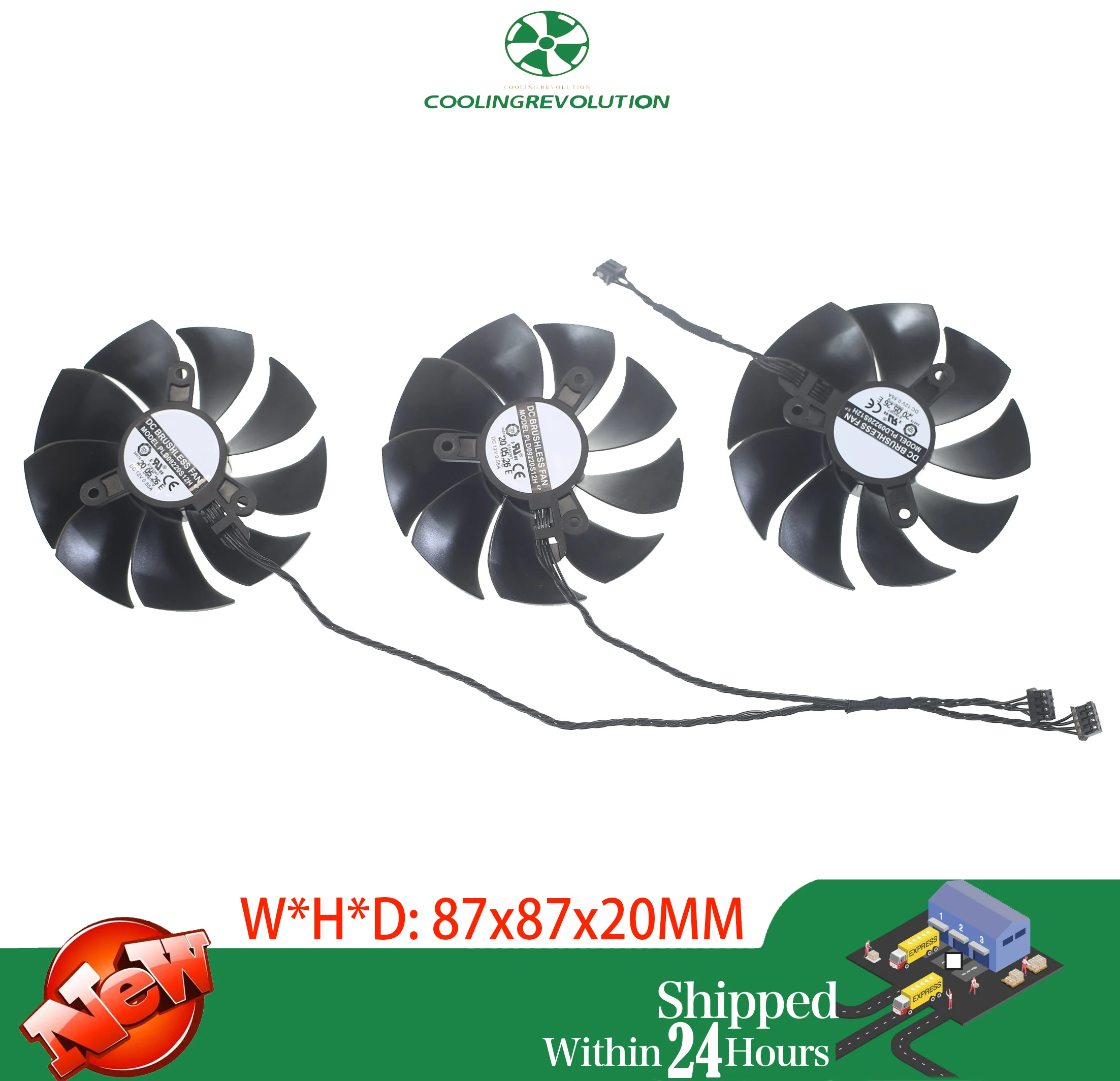 87MM PLD09220S12H 12V 0.55A 4Pin RTX2080Ti Cho EVGA RTX2070 2070S 2080 2080S 2080Ti FTW3 Siêu Đồ Họa thẻ Quạt