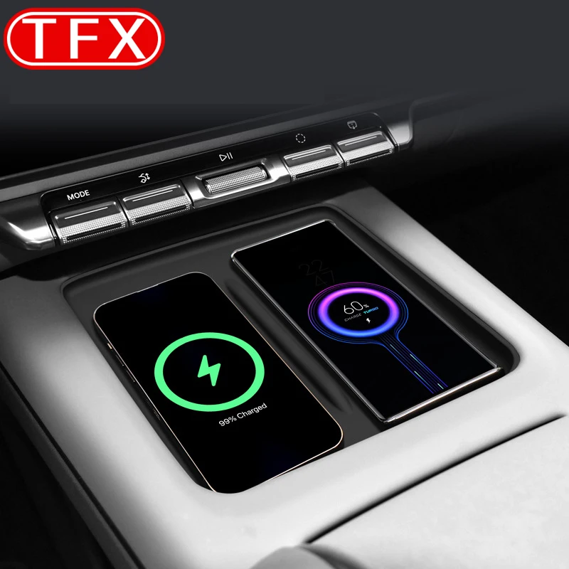 For Zeekr 7X 2024 2025 Car Styling Central Control Wireless Charging Silicone Pad Central Storage Dustproof Mat  Acccessories