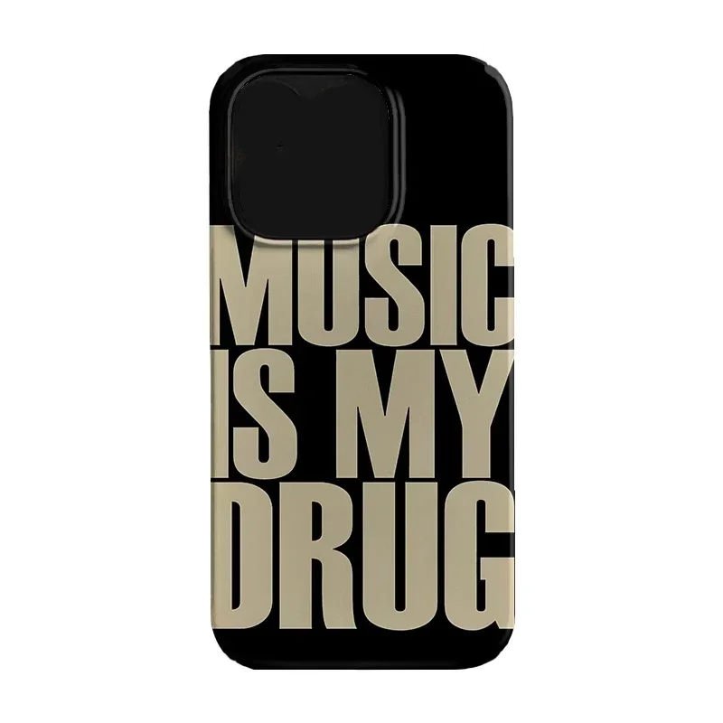 Trendy Art Love Music English Personalized Creative Phone Case For iPhone 17 Air 16 15 14 13 12 11 Pro Max 7 8 Plus MINI Cover