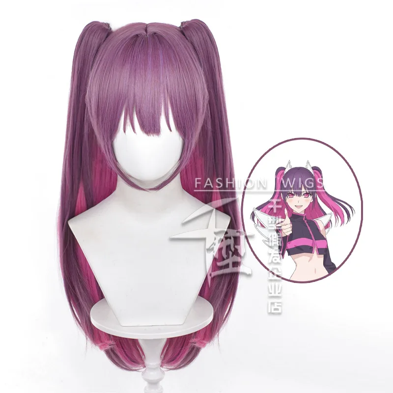 Seduction Miriella Cosplay Wig Anime 2.5 Dimensional Costume Purple Red Long Hair Lace Net Mikari Tachibana Anime Wigs for Woman