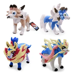 8 Styles Anime Pokemon Plush Doll Lycanroc Zacian Zamazenta Sword&Shield  Plush Toy Legendary Charatcters Cartoon Stuffed Doll