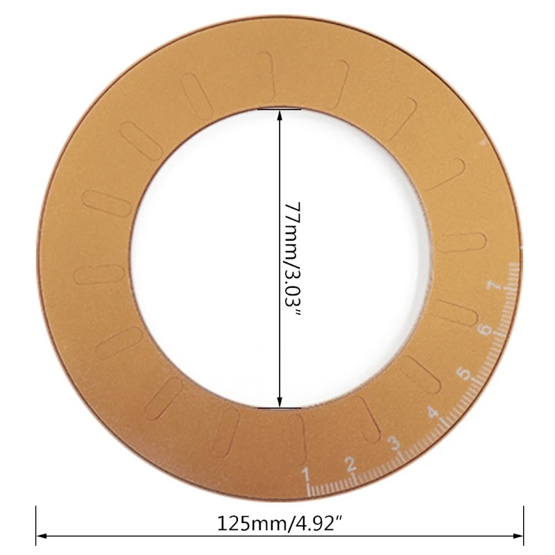 5Inches Round Geometry Ruler Metal Scale Ruler Drawing Circle Ruler Round Template Ruler for Designer Teacher Carpenter