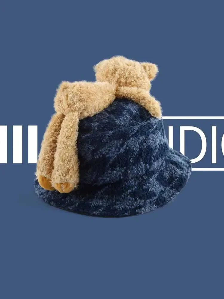 دافئ وأنيق الخريف والشتاء قبعة بحافة قبعة صياد السمك للنساء الرجال الفاخرة مصمم قبعة دلو قبعات Gorros #3