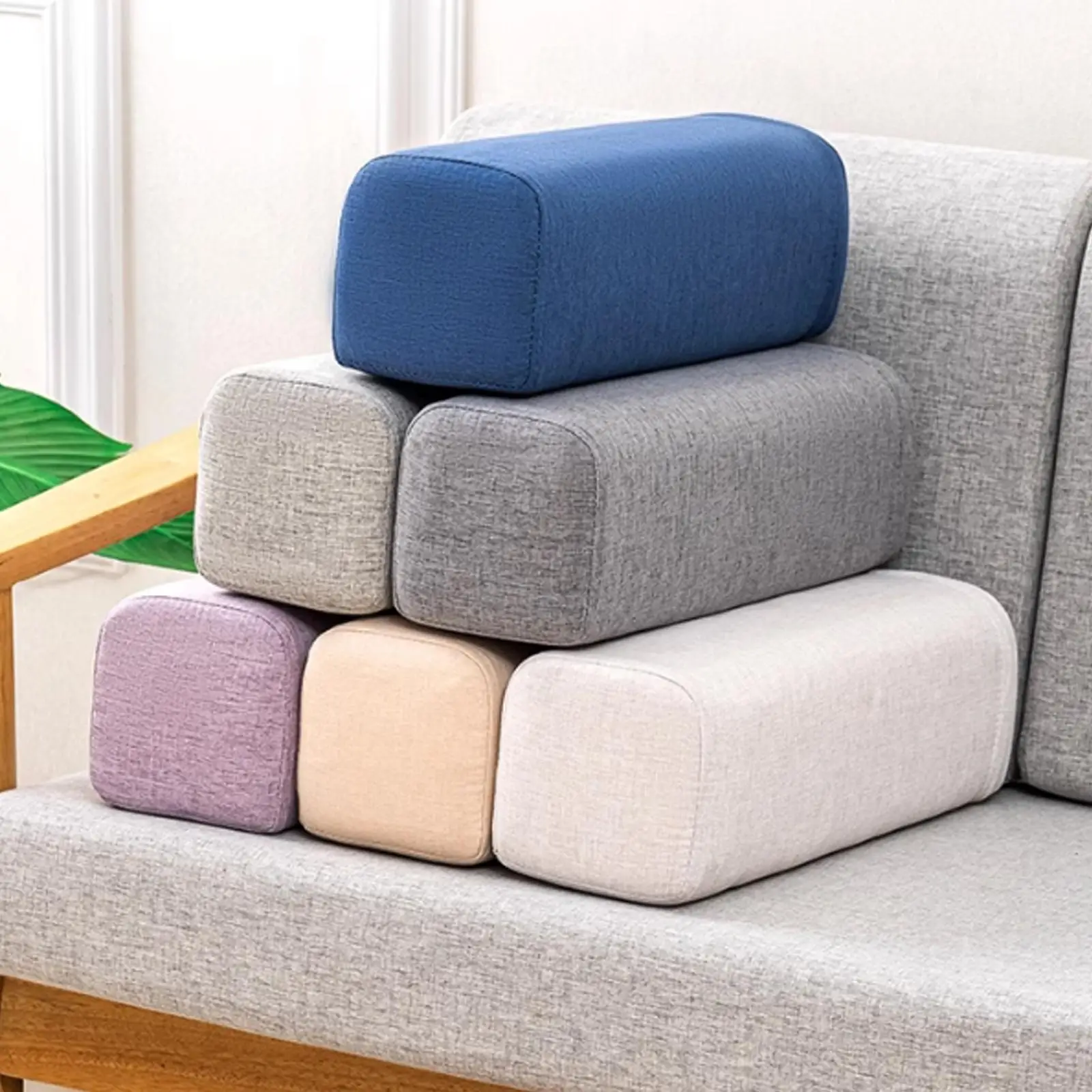 High Density Arm Rest Pillow Soft Sponge Cushion Elbow Support for Sofa Armchair Car Reading Relaxation