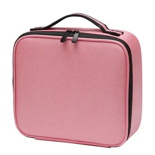 Imagen 2 del producto Nueva bolsa de maquillaje para mujer, bolsa de viaje impermeable de tela Oxford, cepillo de belleza necesario, herramienta de bordado, estuche de almacenamiento de cosméticos