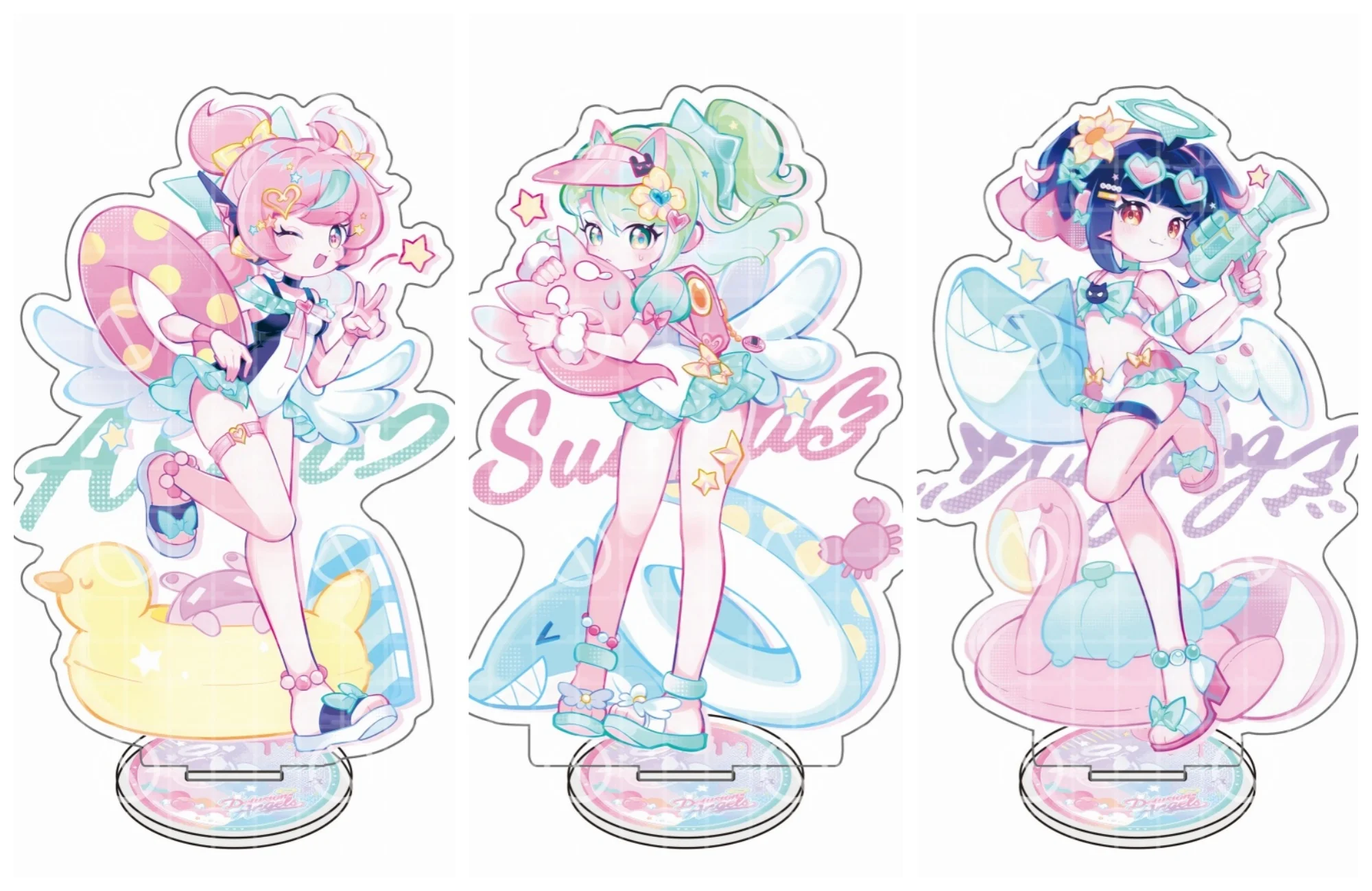 Game Zenless Zone Zero Angels of Delusion Nangong Uha ‌Aria Sunna ‌Cosplay Standing Plate Acrylic Figure Stand Gift key chain 15