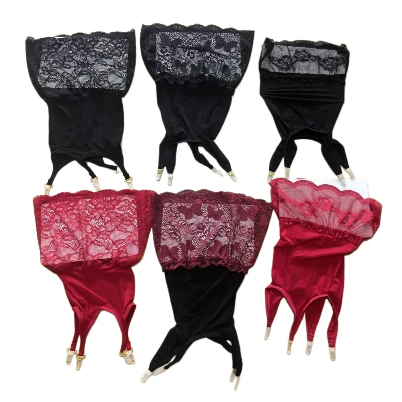 11 Styles Contrast Color Floral Lace Waist Garter Suspender Belt For Stockings Women Sexy Oil Shiny Hip Wrap Mini Skirt