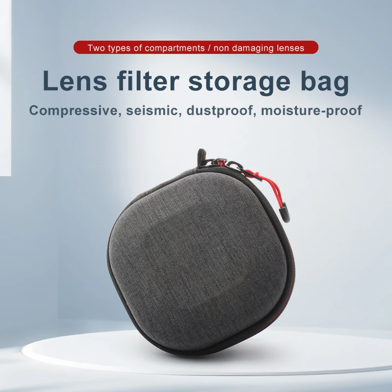 5 Pocket Circular Lens Filter Protector Storage Case Dustproof Pouch Bag For 95mm Filters and Below Camera Lens Filter Accessory