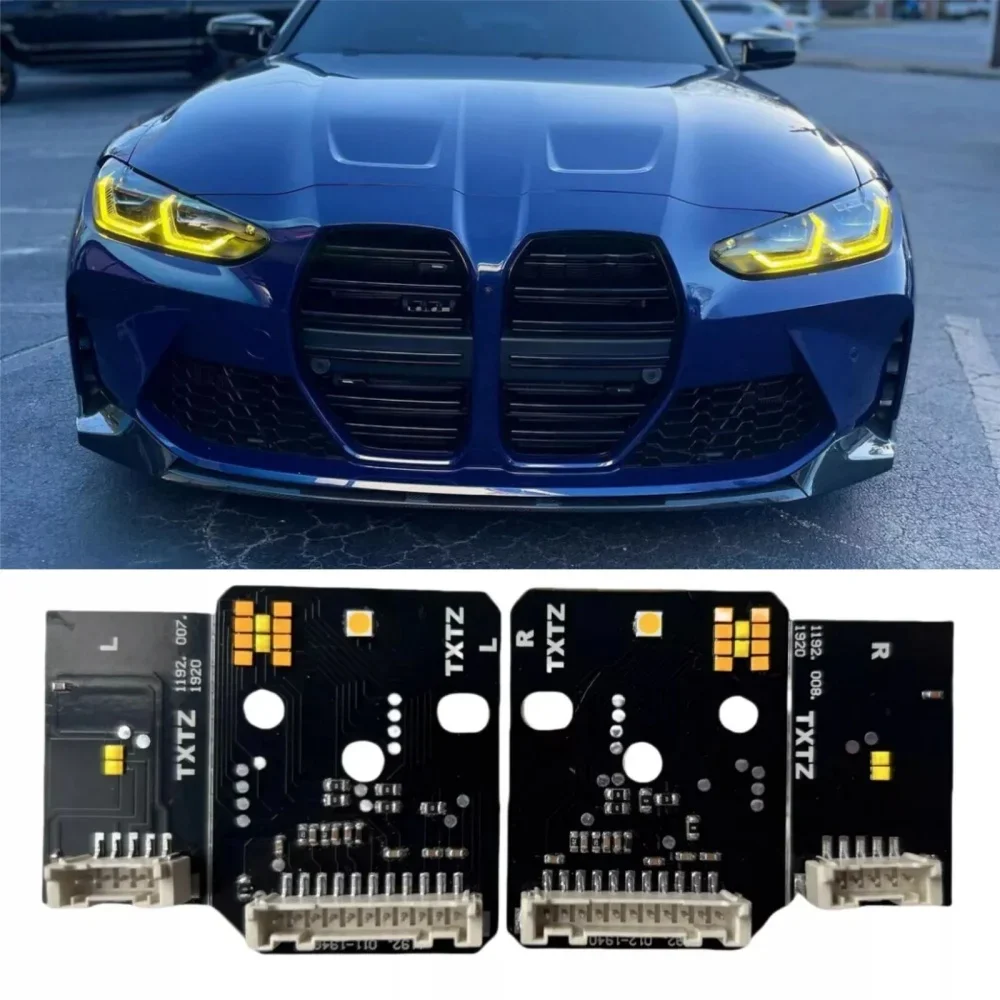 Lemon Yellow Daytime Running Lights LED Boards  For Yellow DRL BMW G80 G82 G22 G26 Laser Headlight Chips