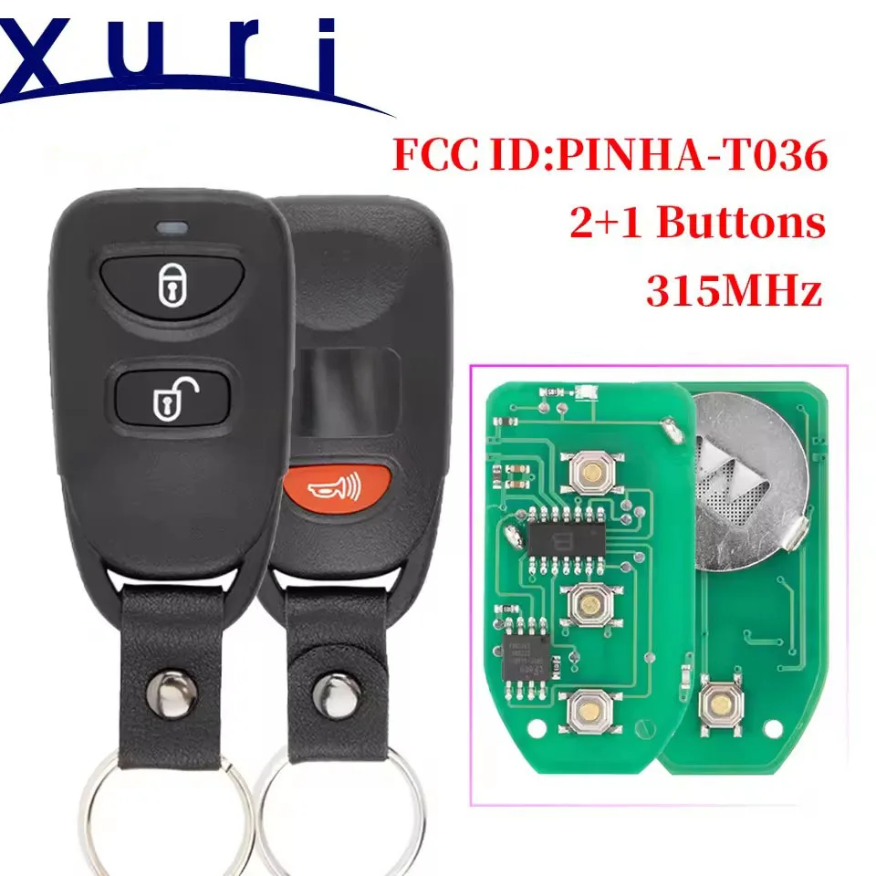 

Xuri FCC ID:PINHA-T036 315 МГц ASK 2 + 1 кнопка дистанционного управления автомобильный брелок для Kia Sorento Rio 2009 2010 2011 2012 2013