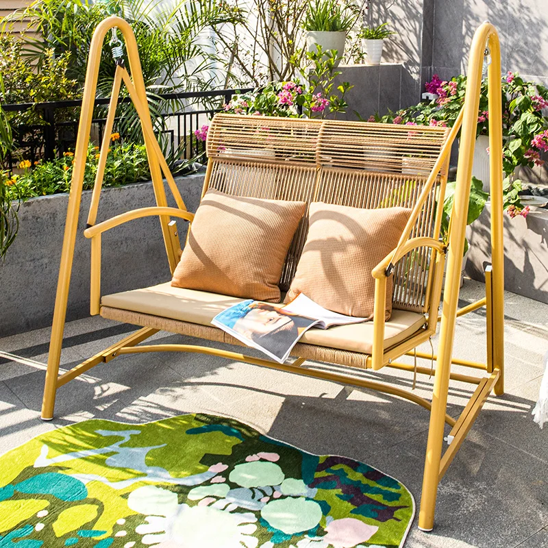 

Ретро модные качели для патио, вилла для отдыха, отеля, удобные качели для патио, уличная садовая уличная мебель Columpiar Lsqq