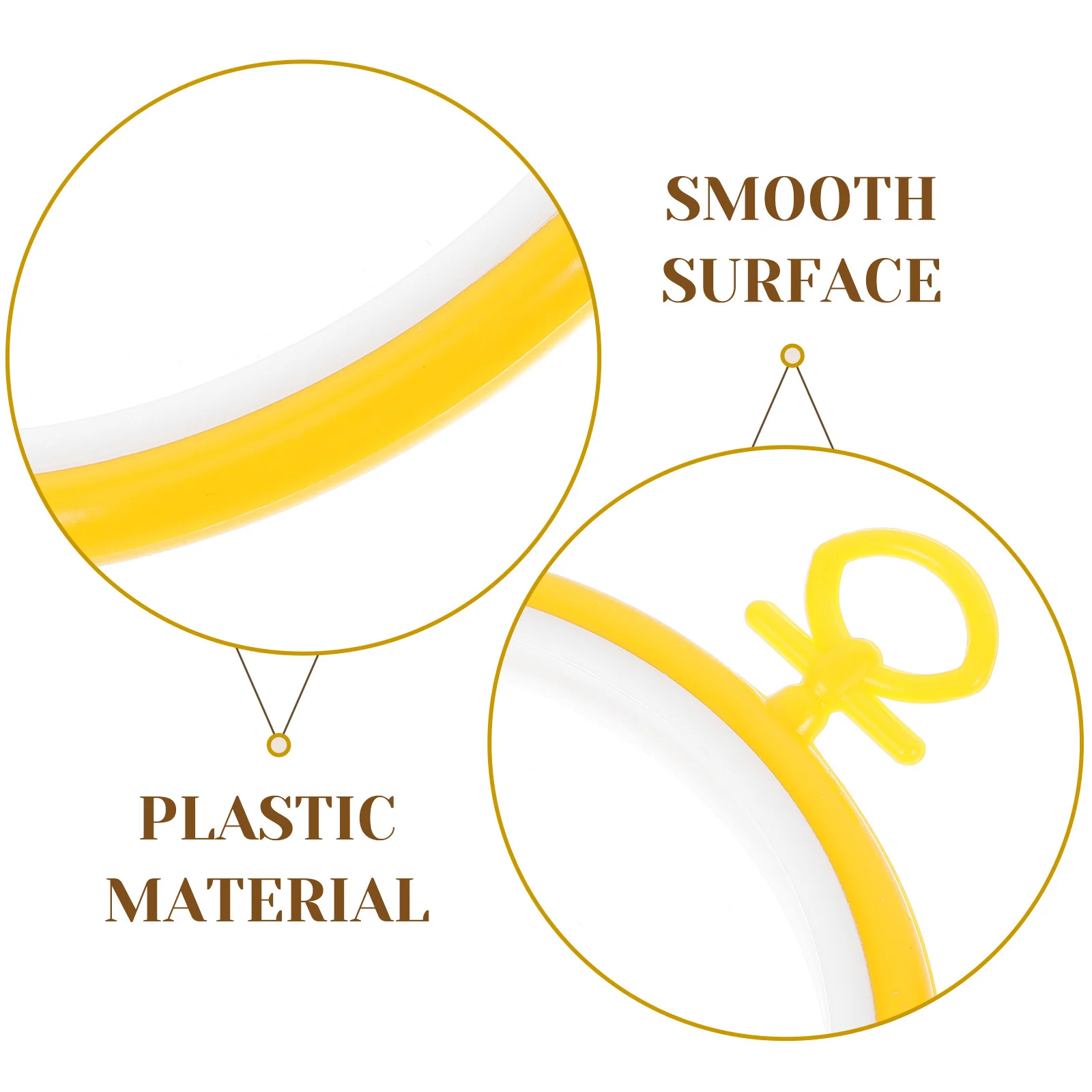 5 قطعة من أطواق التطريز القوية عبر الغرز ملحقات دائرة الخياطة البلاستيكية المتينة لتزيين اللحف #4