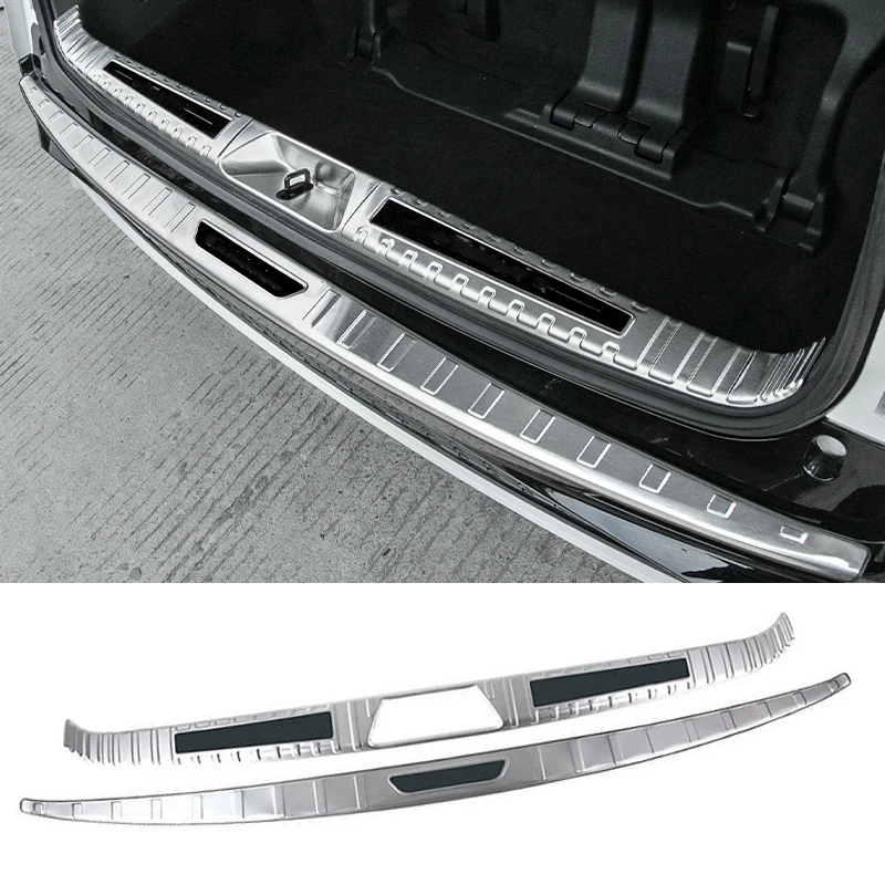 For Toyota Sienna 2021 2022 2023 Stainless steel silver Titanium Black Rear Trunk Inside Bumper Protector cover sill guard Trim