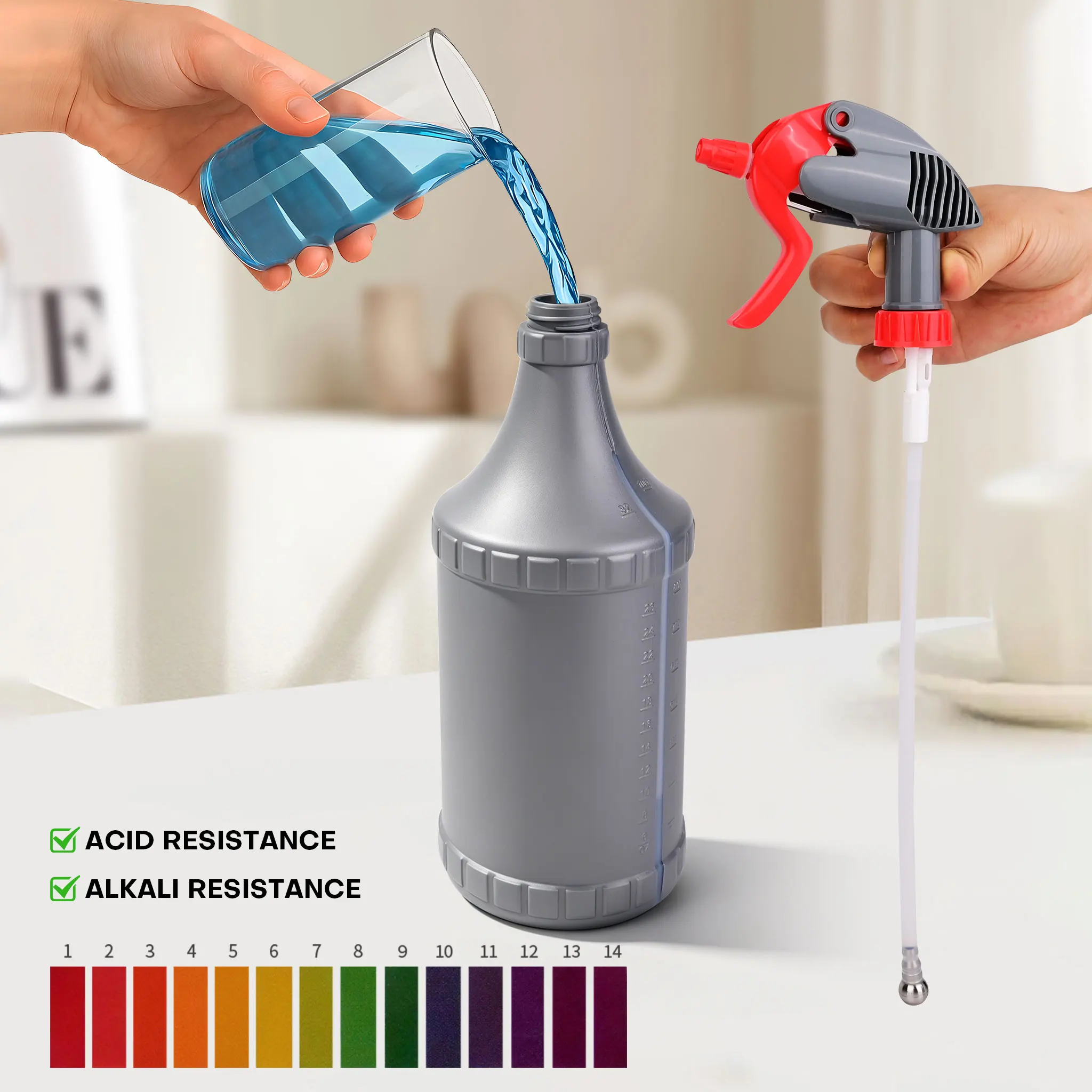 FOSHIO 2 Stück Sprühdüsen-Ersatz, Triggerkopf mit integriertem Filter, Wasserstrahl-/Nebelsprühgerät, Gartenbewässerungszubehör – Detail 6