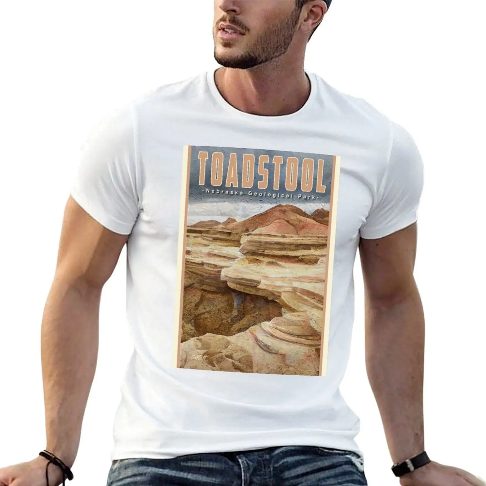 Camiseta Nebraska Travel Toadstool Geological Park Nebraska, camisetas personalizadas, camiseta de algodón 100% para hombre, camiseta de lujo