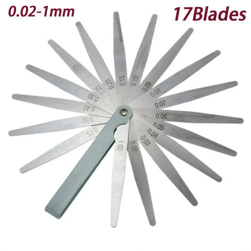 Metric Thickness Feeler Gauge 17/20 Blades Set Tappet With Brass Gap Measure Tool Range 0.02mm 1mm Valve Motorcycle Measurement