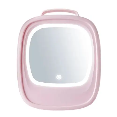 자동차 냉장고 다기능 LED 램프 미러, 6L 보관 마스크, 화장품 소형 냉장고, 가정용 