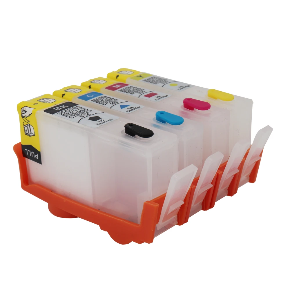 4 Colors HP655 Refillable Ink Cartridges for HP Deskjet Ink Advantag 3525 4615 4625 5525 Printer Ink Cartridge with ARC Chips