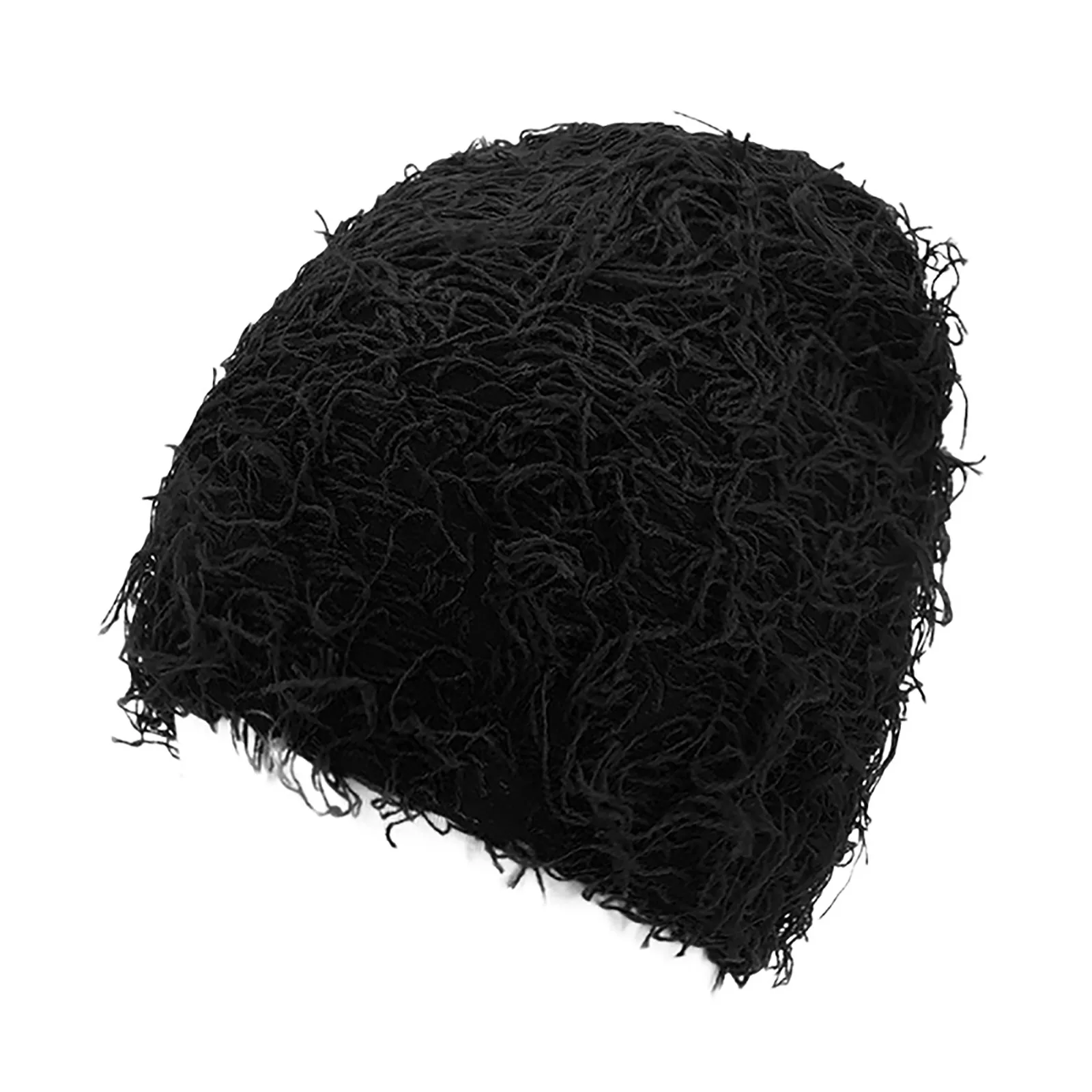 Knitted Fuzzy Winter Hats Thick Warm Snow Hats For Women Men Outdoor Ski Knit Cap