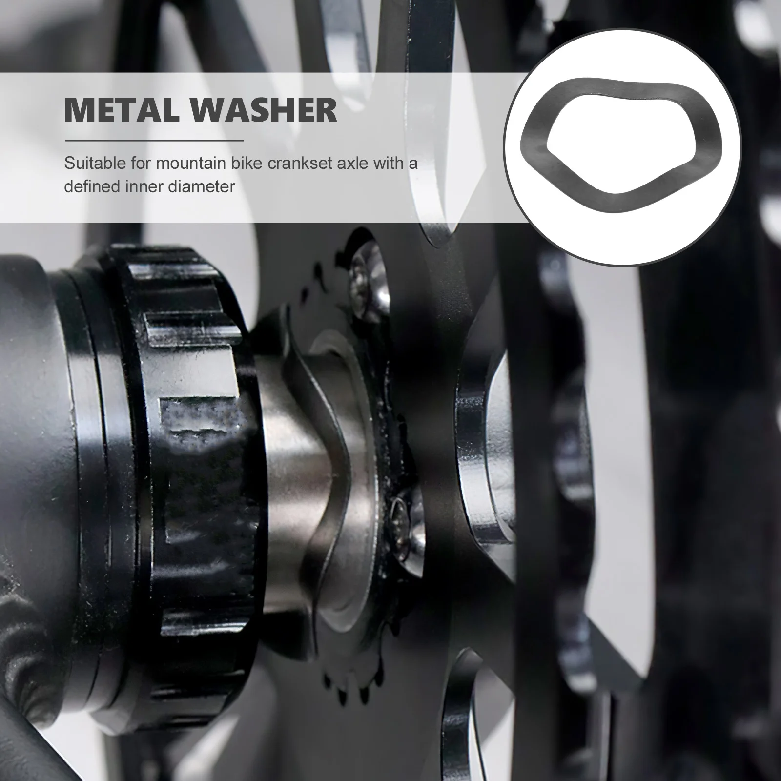 

5Pcs Bike Crankset Core Washer Stainless Steel Durable Reduces Wear Easy Install Bicycle Supplies Bike Accessories