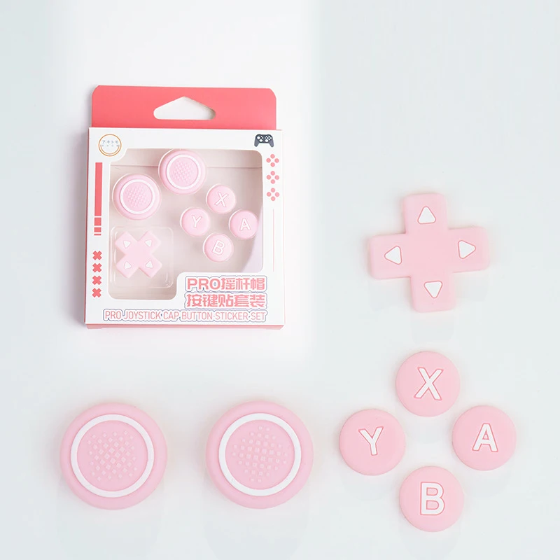 Funda adhesiva ABXY de botón cruzado Dpad suave de silicona para Nintendo Switch 2/1 Pro/NS Pro controlador de juego cubierta de tapa de agarre