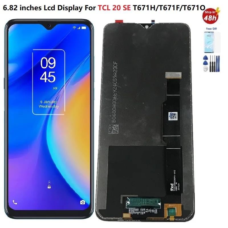 6.82 Inches Lcd Display for TCL 20 SE Lcd T671H T671F T671O Lcd Display Touch Screen Digitizer Assembly for TCL 20SE Lcd Display