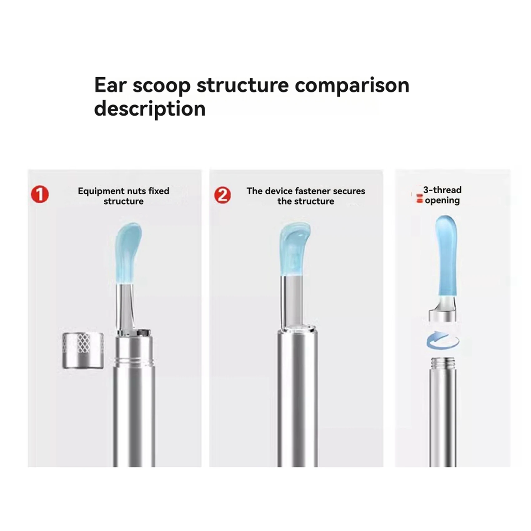 2025 Trend Tips Ear 18 Pieces Waterproof Silicone Ear Spoon For Ear Wax Removal Endoscope Ear Cleaner Tips Set For Bebird W3/R3
