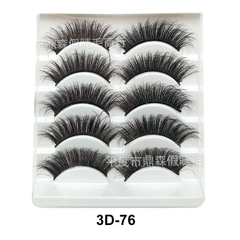 5 Paar natürliche künstliche Wimpern, 3D-Kunstwimpern mit dicken künstlichen Wimpernverlängerungen, wiederverwendbares Make-up, weich und einfach zu tragen – Detail 20
