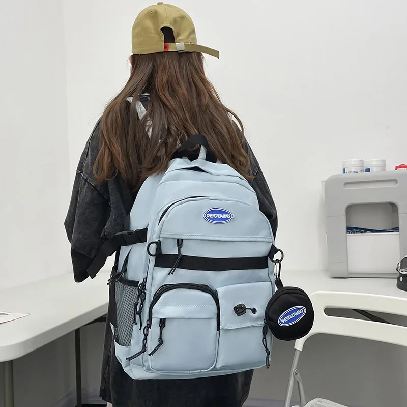 

Backpack male couples backpack Korean version of high school backpack leisure business computer private trip