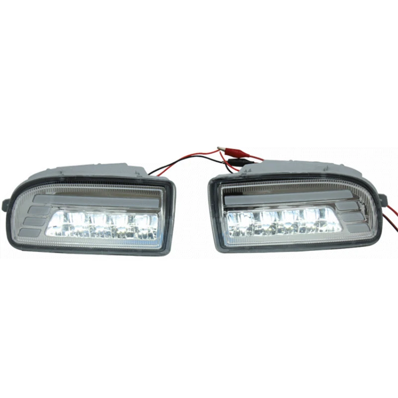 2pcs White/Yellow LED Front Fog Lamp For Toyota Land Cruiser 100 LC100 FJ100 1998 -2007 Daytime Running Light Accessories