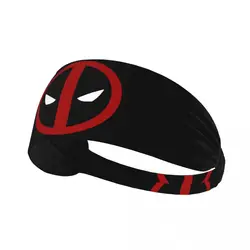 Custom Superhero Headband Men Women Non Slip Deadpool Sympol Moisture Wicking Sport Sweatband for Tennis