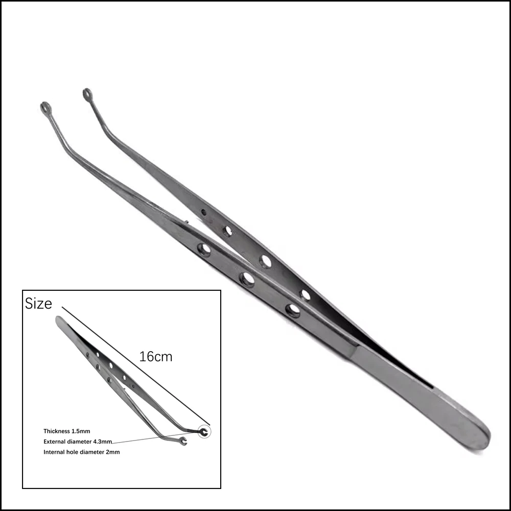 

Stainless Steel Dental Suture Tweezer 1pcs Surgical Needle Holder Forceps with Slots Serrated Tip for Dental Operation