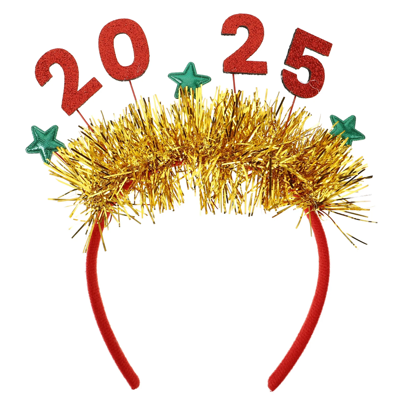 

2025 Red for Adults New Year Hair 2025 Headpiece Party Accessories Reusable Longlasting Cosplay Star Headpiece