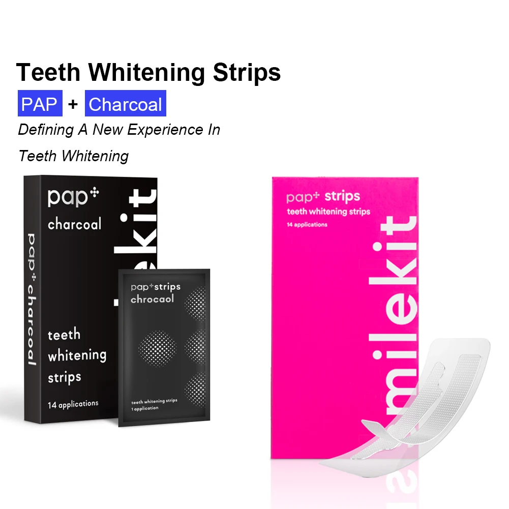 Bande de blanchiment des dents au charbon de bois, PAP, soins d'hygiène buccale, ombre à dents, outil dentaire en émail de bambou activé ultra blanc, Wiltshire, 2 boîtes