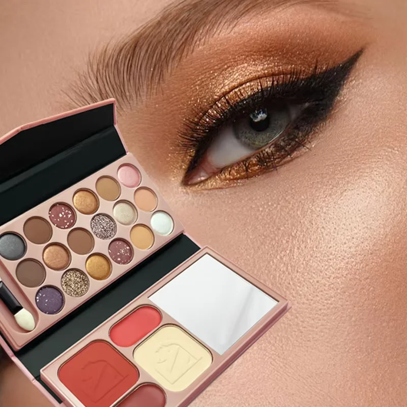 23 色の光沢のあるアイシャドウポケットメイクボックスマットパウダー繊細な優しい白小型ポータブル化粧品