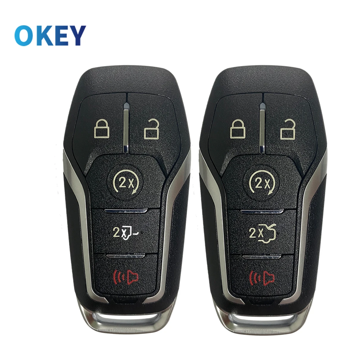 Okey Remote Control Car Key Shell Replacement Case For Ford Edge Explorer Fusion 2015 2016 2017 M3N-A2C31243300 3/4/5 Buttons