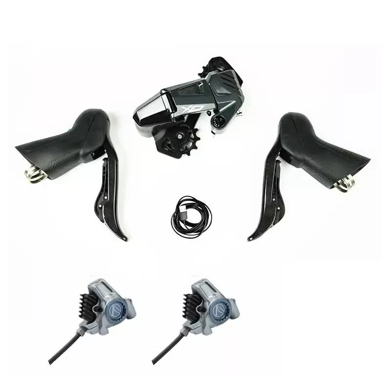 

Wheeltop Новый GeX Gravel Bike Беспроводной электронный Shifte Groupset r Одинарная звездочка 7-13 скоростей Высоковольтный задний переключатель