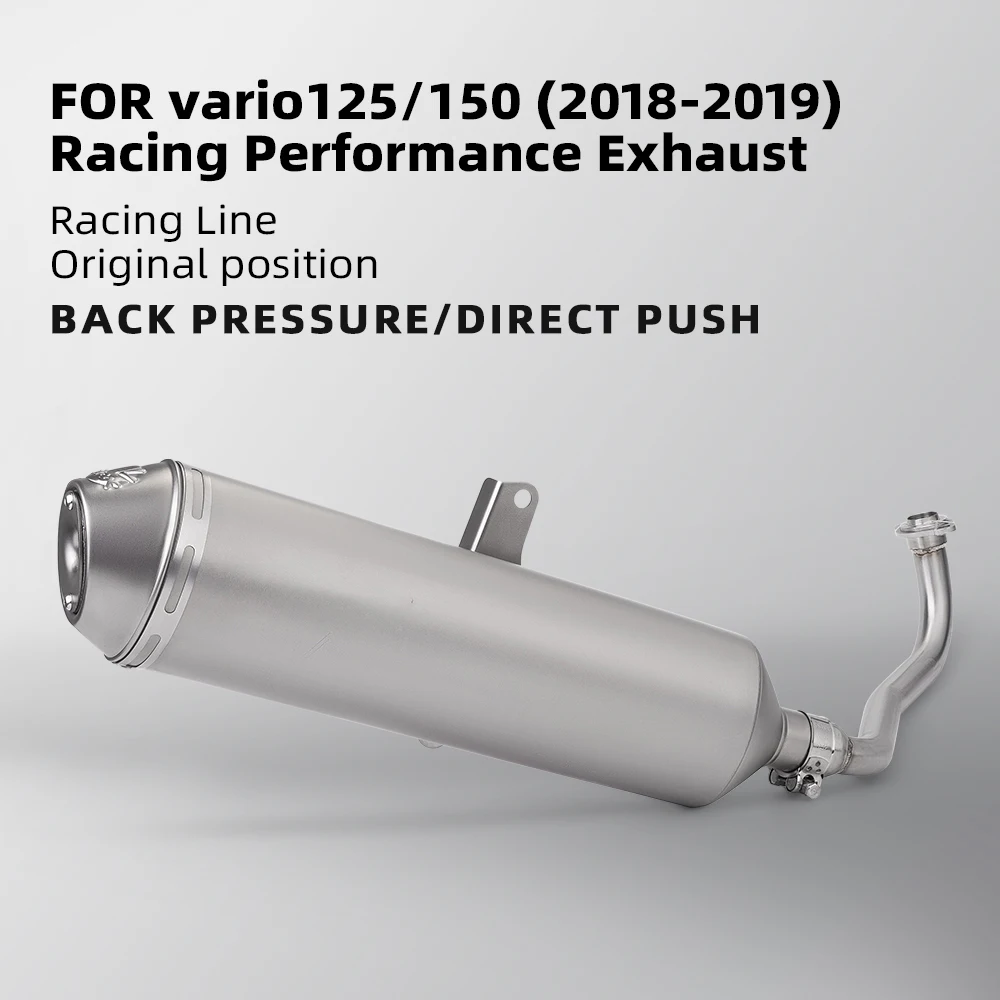 FOR vario125/150, Racing Performance Exhaust, Racing Line, Original position, BACK PRESSURE/DIRECT PUSH, (2018-2019)