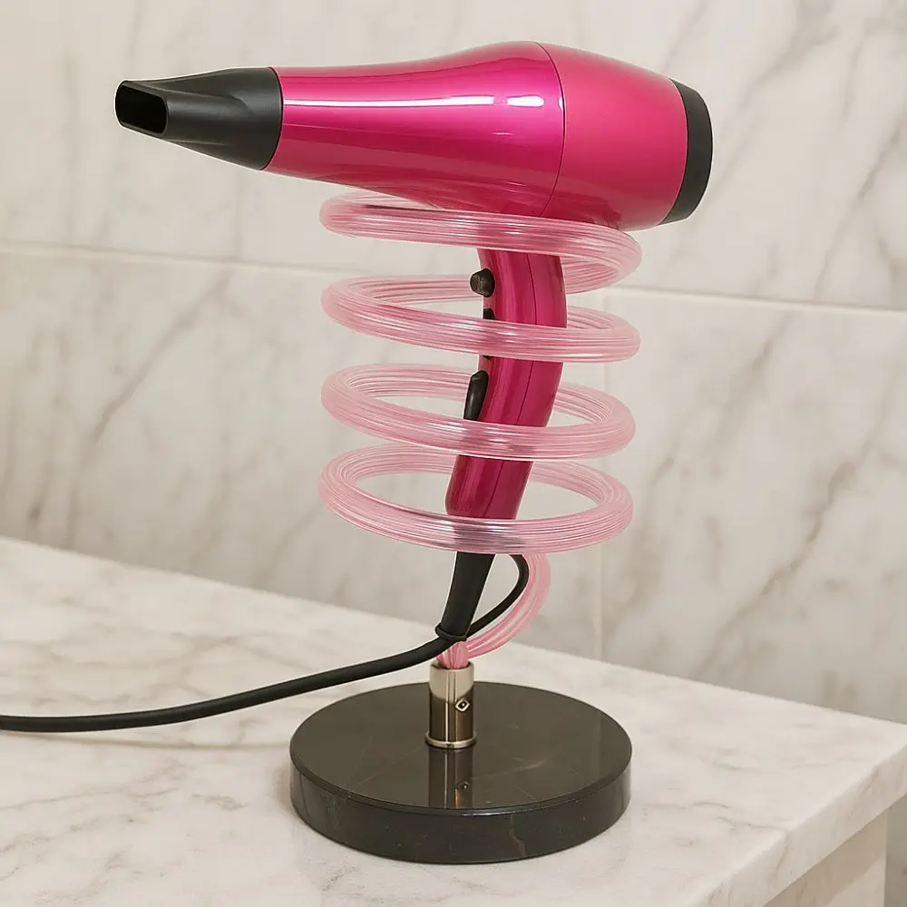 

Innovative Plastic Countertop Hair Dryer Holder Marble Base Anti-slip Hair Dryer Bracket No Punch Hair Dryer Stand Barber Store