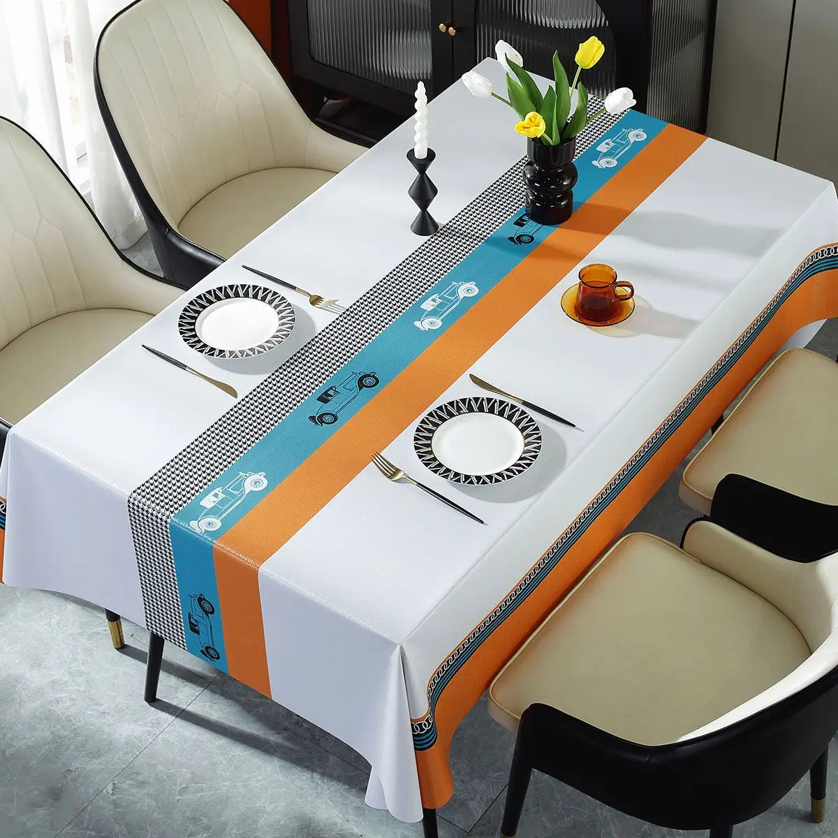 

2024 Anti scald, anti oil, no wash rectangular coffee table cloth, dining table mat, desk