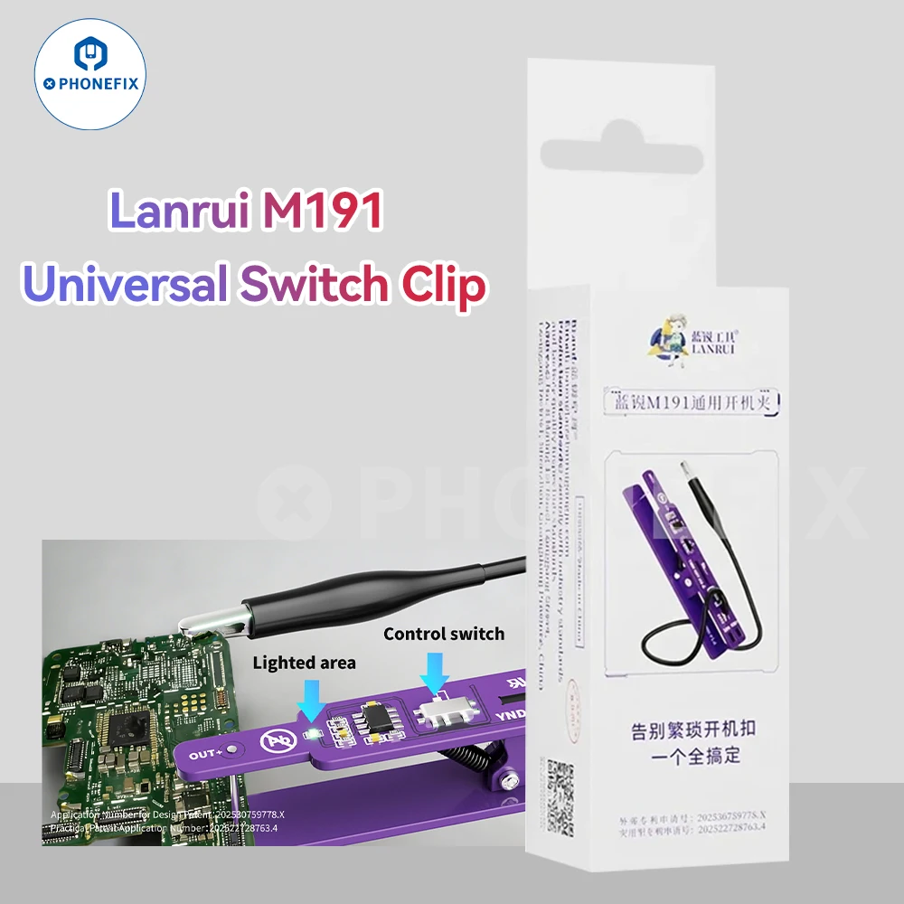 Lanrui M191 Universal Startup Clip Battery Switch Clip for iPhone Android Non Encrypting Motherboard One Click Power on Tool