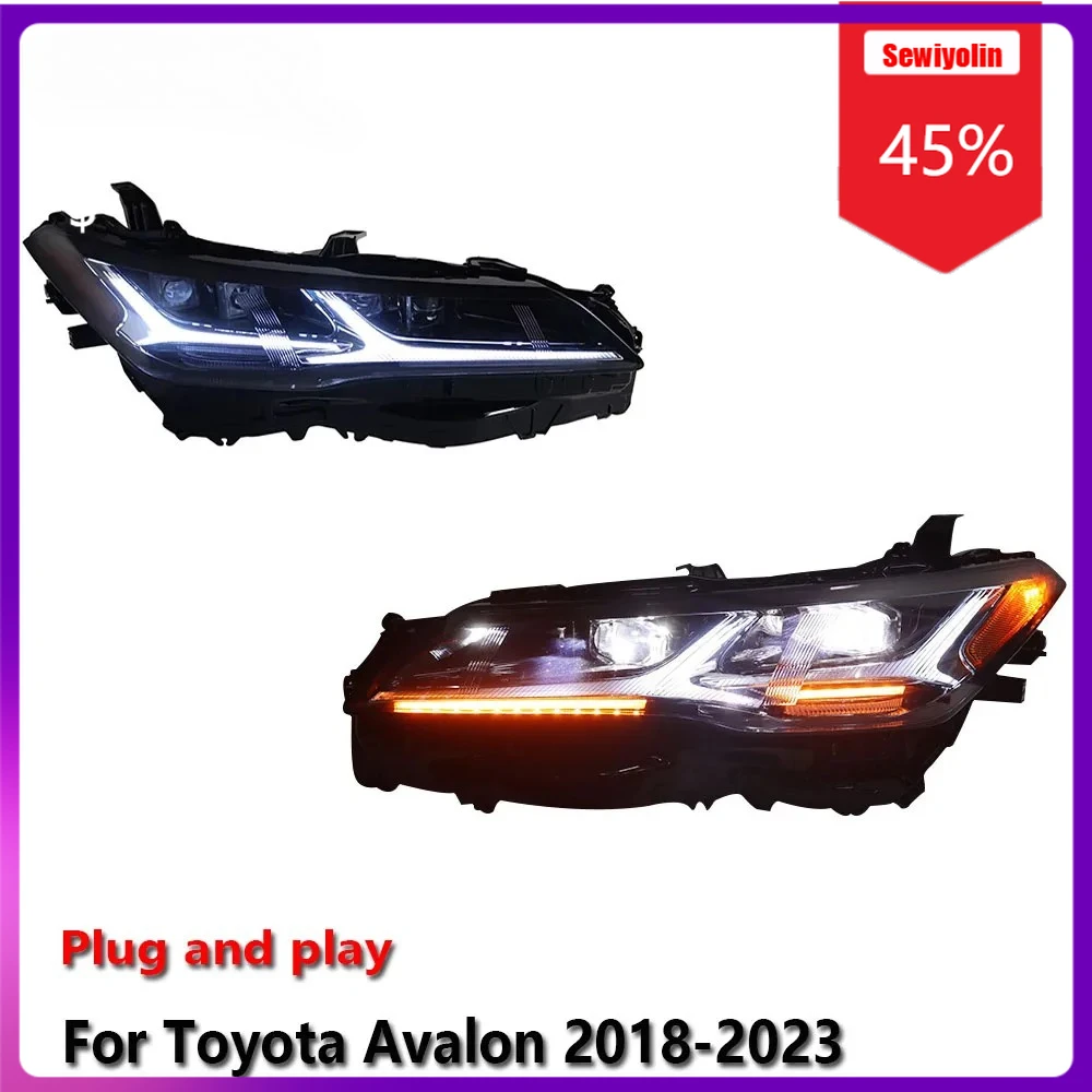 

Sewiyolin Car LED Lamp Headlight Assemblies For Toyota Avalon 2018-2023 Fog DRL Brake Turn Signal Lamp