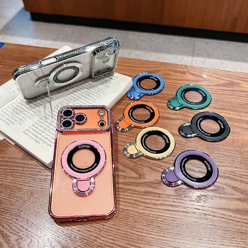 Ultradünner, unsichtbarer, faltbarer, neuer Ring-Griff, magnetischer Handyhalter, geeignet für Magsafe, für iPhone 18, 17, 16, Xiaomi, Samsung, Huawei – Detail 3