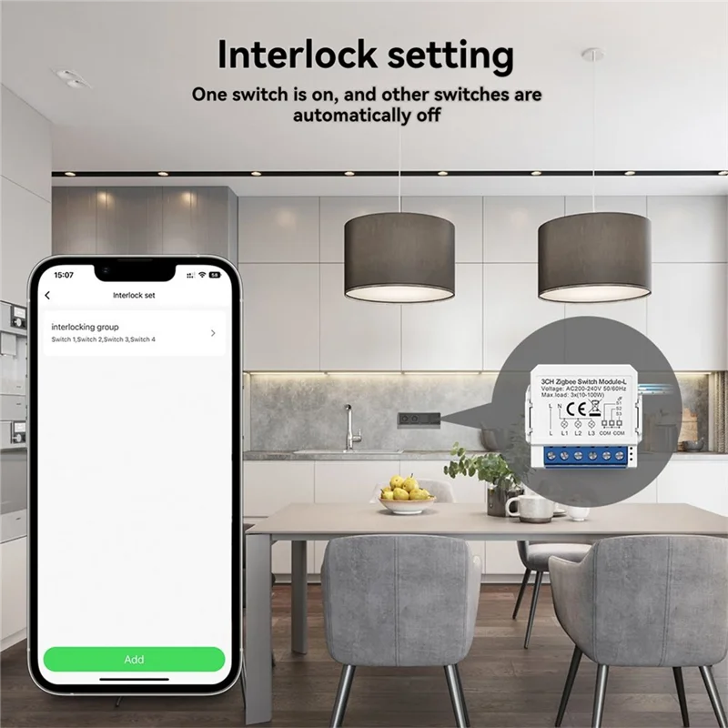 

B06B-Tuya Zigbee 3,0 умный модуль одного пожарного переключателя, двустороннее управление, поддержка голосового управления, домашняя автоматизация «сделай сам», 2 группы