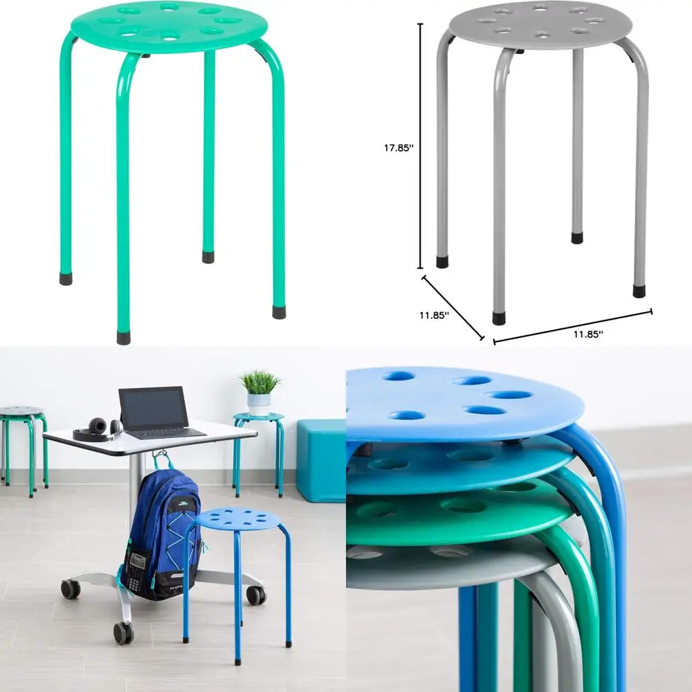 

Портативные складные табуреты, высота 17,75 дюймов, современный дизайн, подходят для детей и взрослых, набор из 4 штук