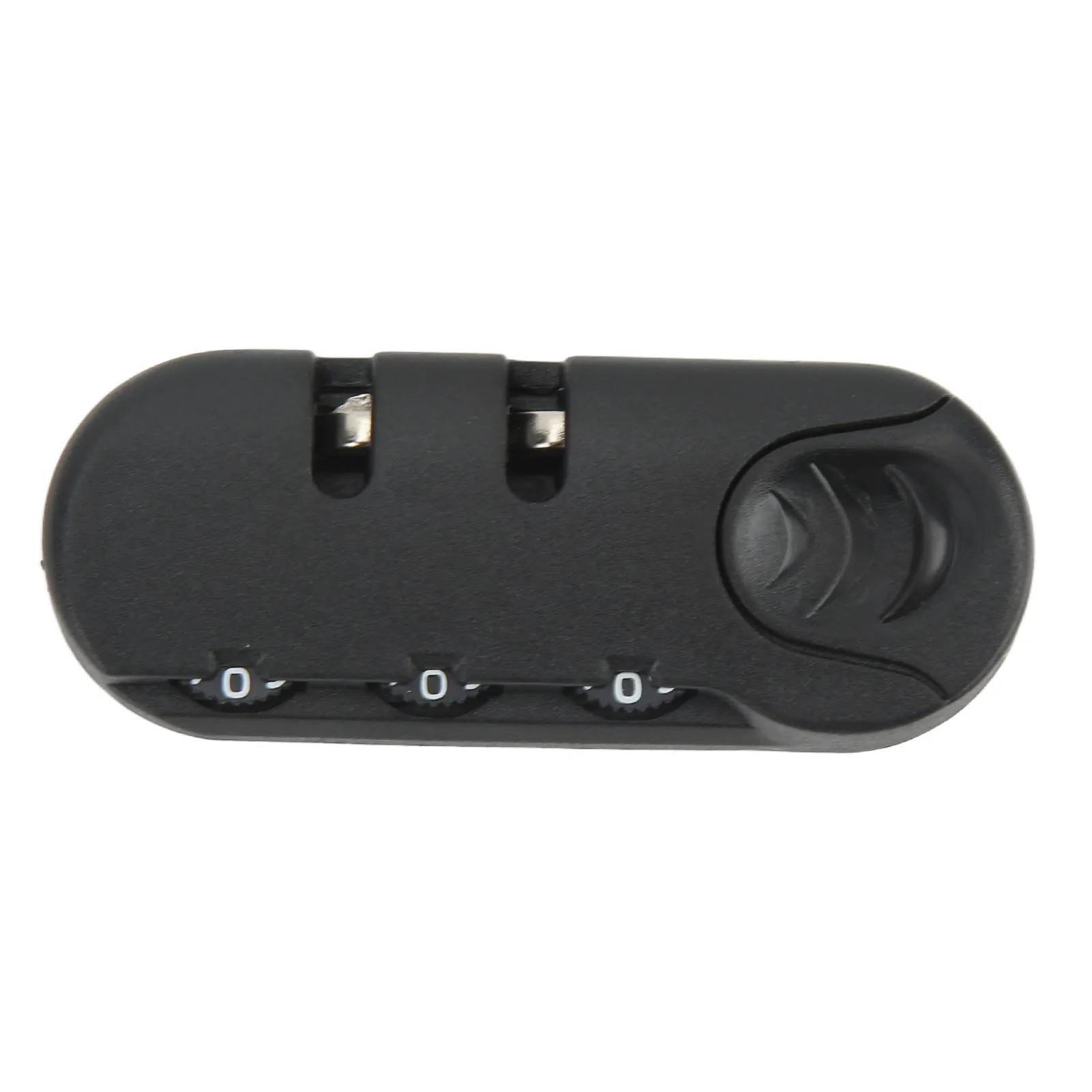 قفل الأمتعة 3 أرقام سبائك الزنك قفل الصيد البلاستيك متجمد مظهر أسود حقيبة كلمة السر قفل الأمن #4