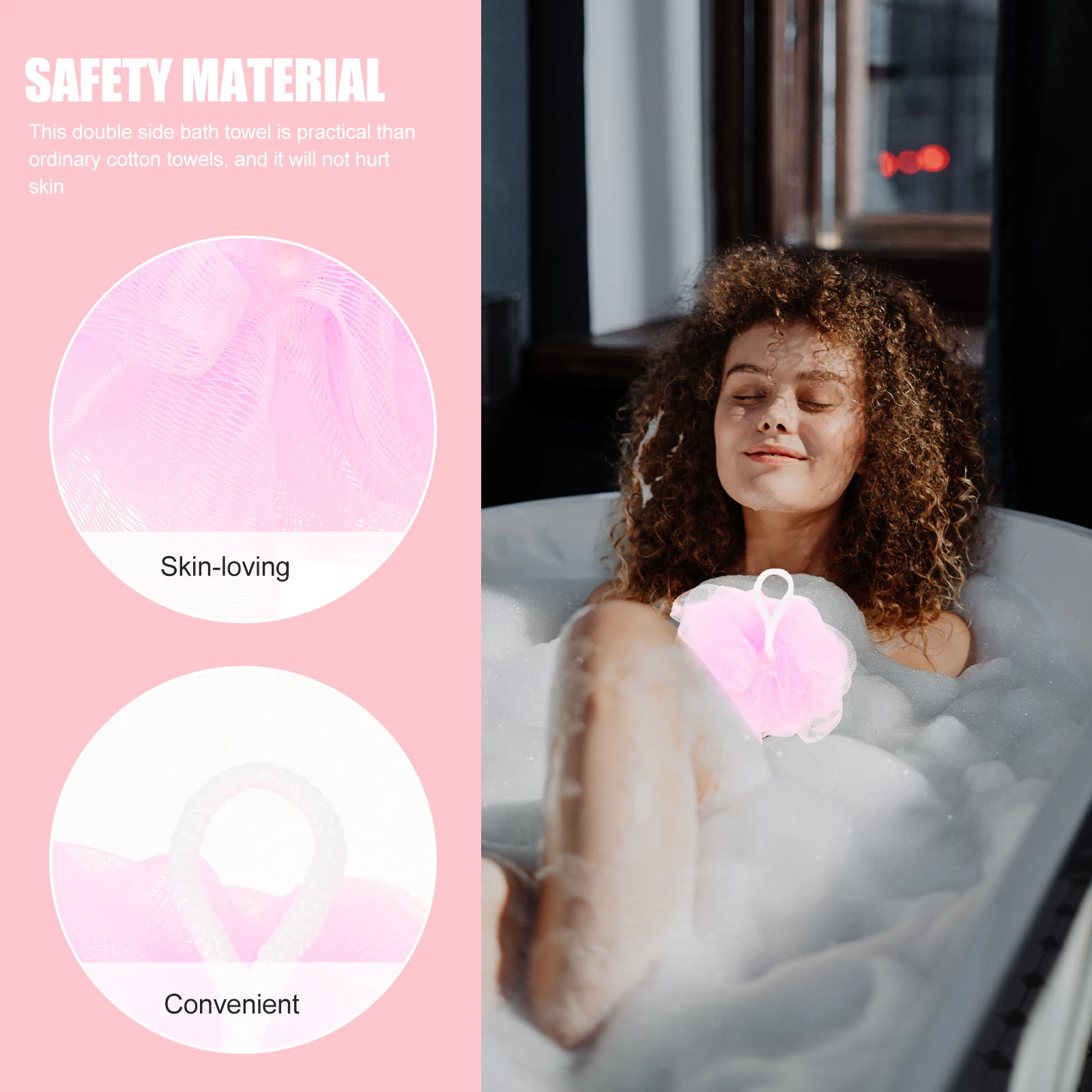 

Exfoliating Bath Towel Set Body Clean Mitt Portable Shower Scrubber Back Scrubber for Camping Trips Body Clean Mitt