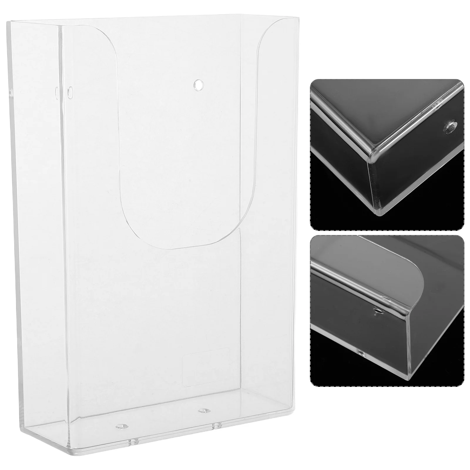 Display Stand Wall Mount Bookshelf Office File Rack Magazine Wall-mounted Holder Vertical Folder Clear Brochures