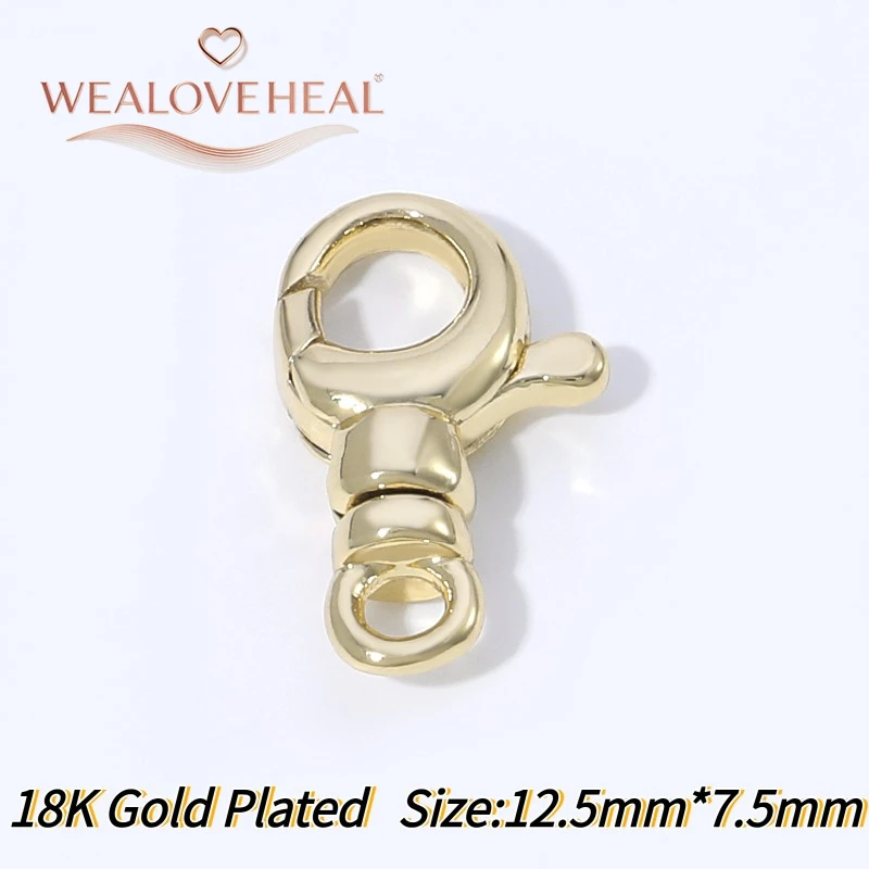 armband verschluss, 20mm Großer Rhodium-beschichteter Messing-Karabinerhaken Hochwertiger Metall-Federhaken für DIY Halsketten- und Armbandherstellung – Detail 23
