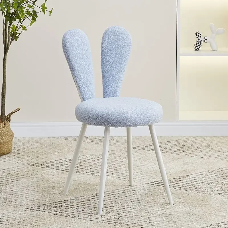 

Simple Modern Round Chairs Backrest Makeup Shoes Changing Stool Girls Luxury Bedroom Dresser Manicure Ottomans Home Furniture